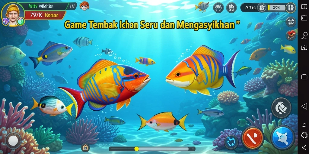 Gameplay menyenangkan saat menembak ikan dalam 797K.