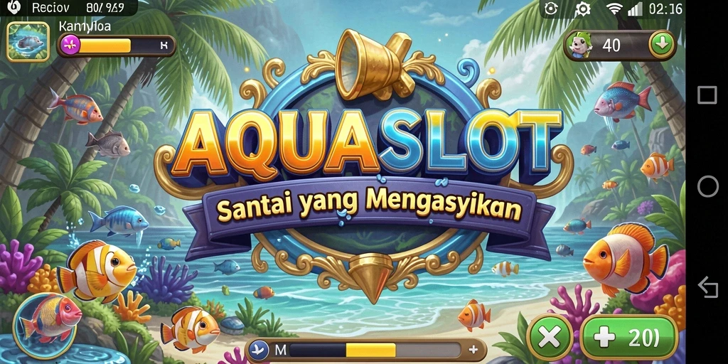 Gameplay AQUASLOT yang menarik dan seru di setiap putaran.