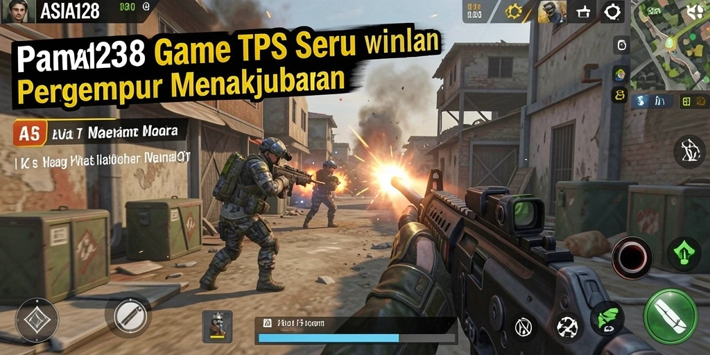 Screenshot ASIA128 menampilkan aksi tembak-menembak yang mendebarkan dalam gameplay TPS.