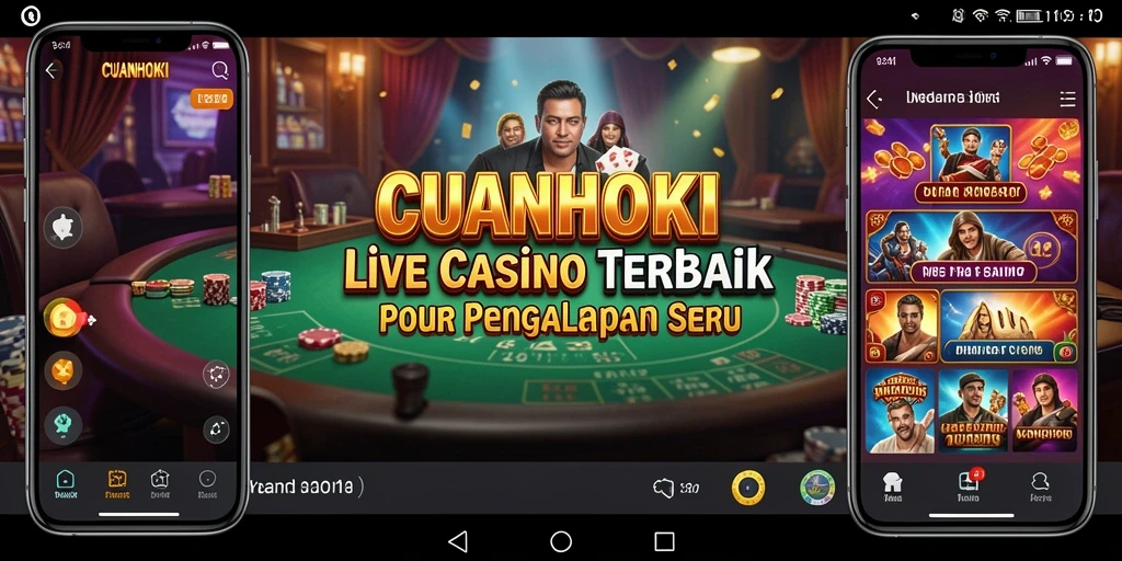 Screenshot gameplay CUANHOKI dengan dealer langsung dan suasana kasino nyata.