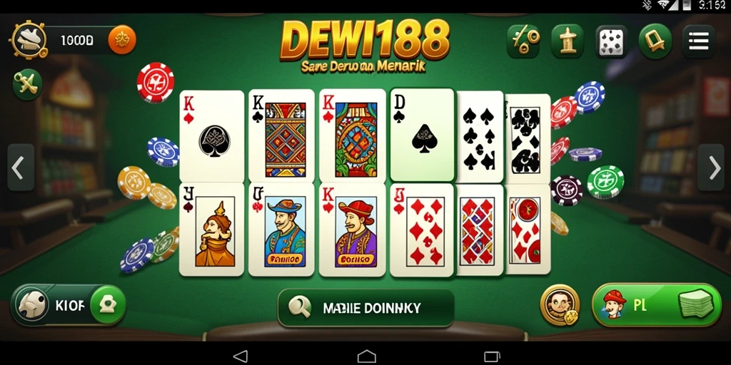Tampilan gameplay seru pada DEWI188 yang mendebarkan.