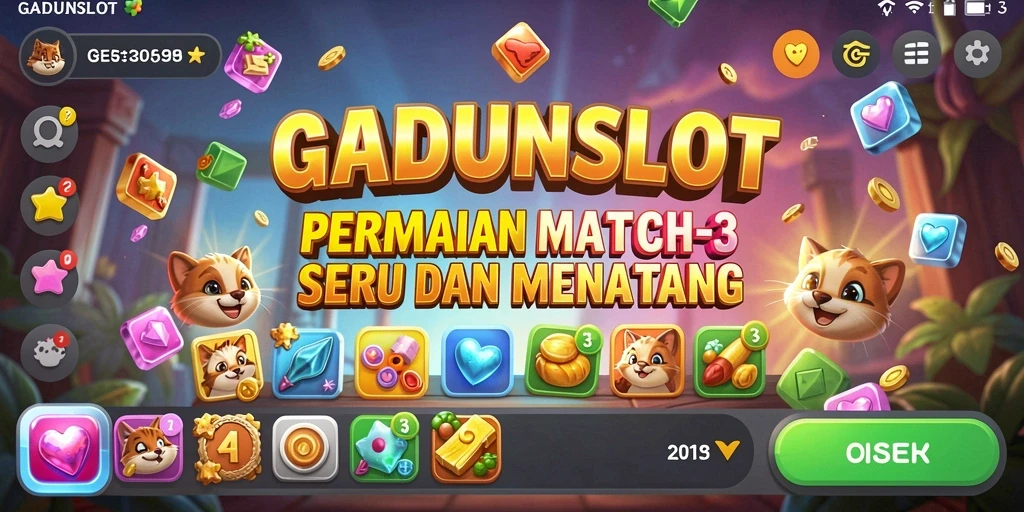 Tampilan permainan GADUNSLOT yang penuh warna dan menarik.