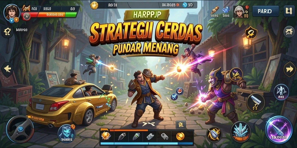 Tampilan gameplay menarik di dalam HARAPJP dengan strategi yang mendebarkan.