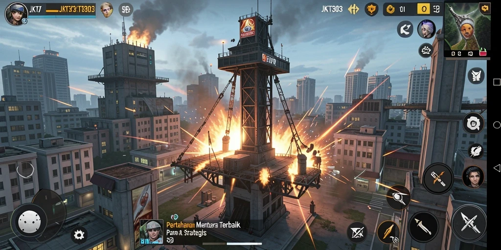 Tampilan gameplay JKT303 yang mendebarkan dalam Tower Defense.