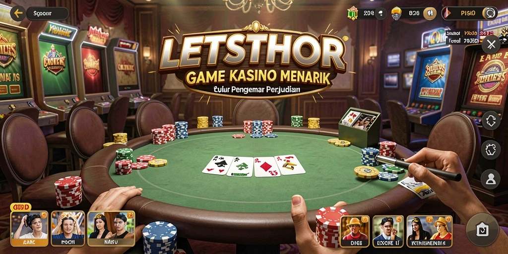 Tampilan menarik gameplay LETSTHOR dalam suasana Kasino.