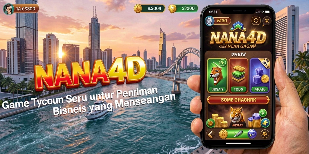 Tampilan gameplay NANA4D yang menarik dengan elemen Tycoon.