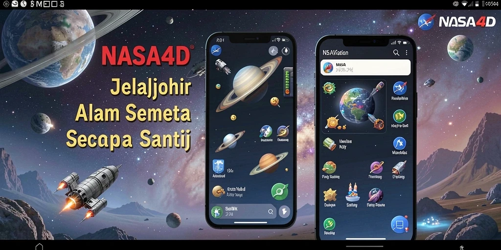 Screenshot gameplay NASA4D yang menampilkan eksplorasi luar angkasa.
