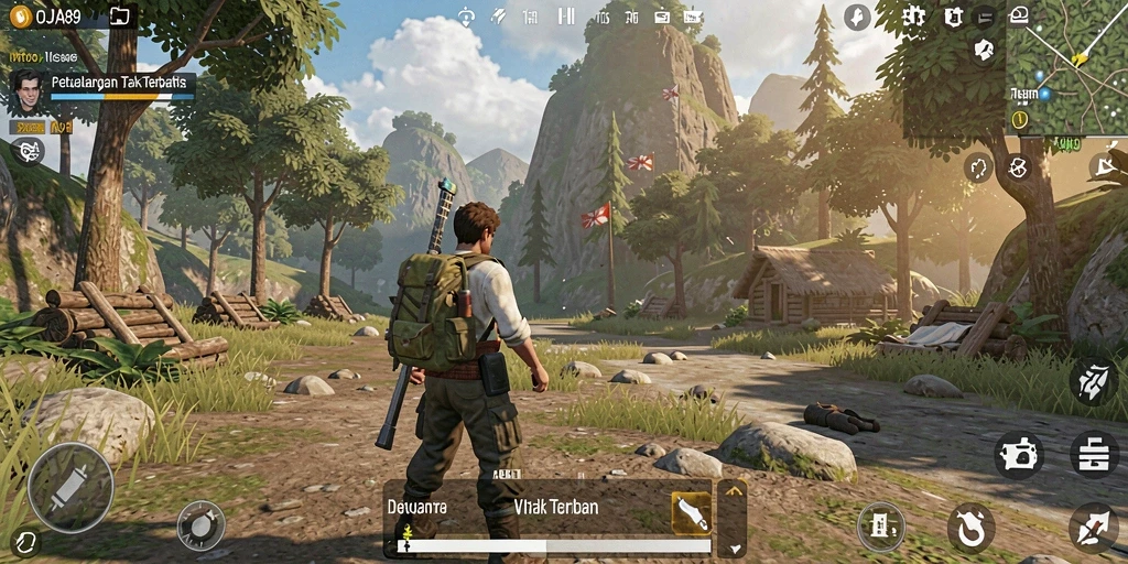 Tampilan gameplay OJA89 yang menakjubkan dalam dunia terbuka yang luas.