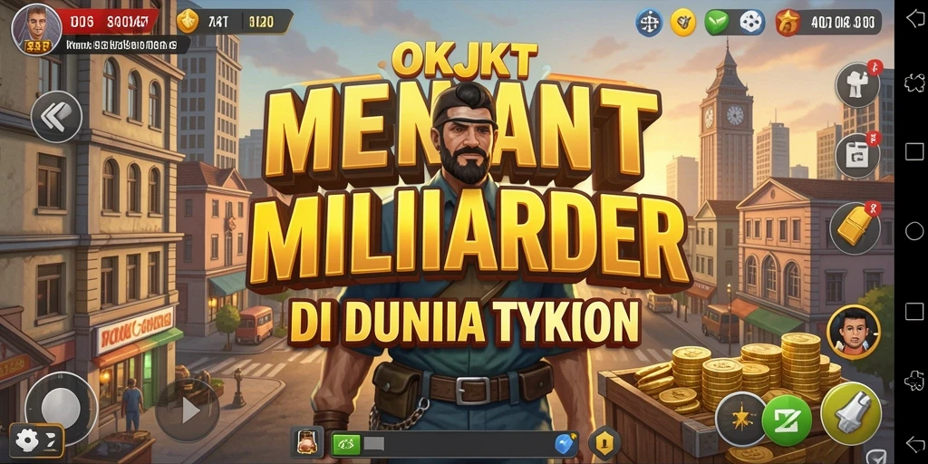 Screenshot gameplay OKJKT yang menunjukkan antusiasme pengelolaan bisnis Tycoon.