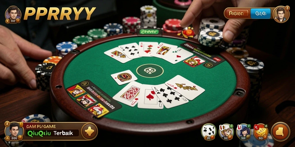 Gameplay seru QiuQiu dengan kartu yang berwarna-warni.