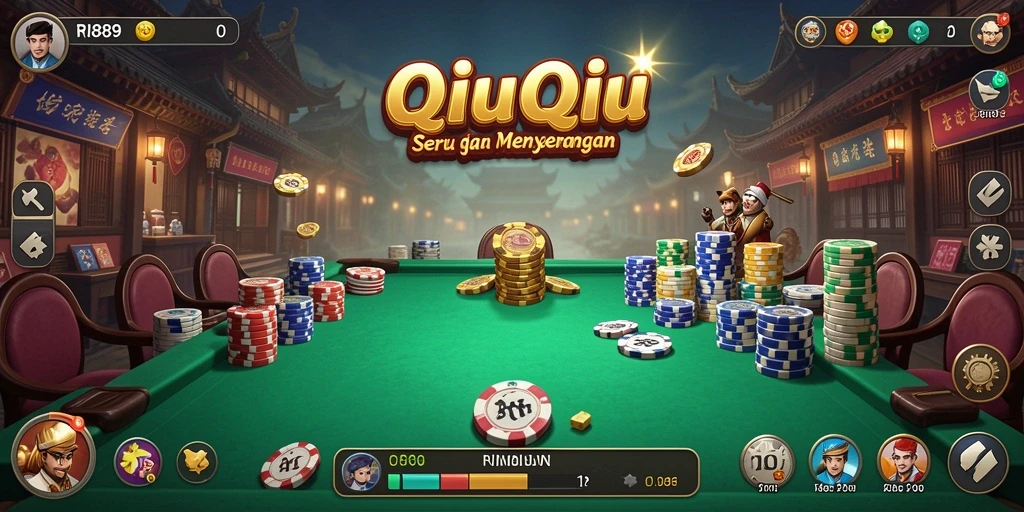 Tampilan gameplay QiuQiu yang menarik dan interaktif.