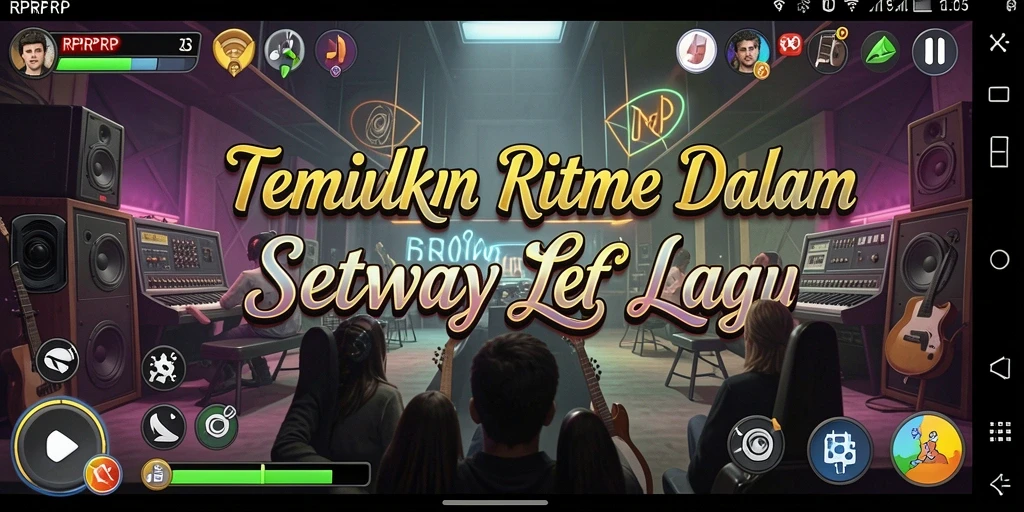Gameplay RPRPRP dengan beragam lagu dan permainan musik.