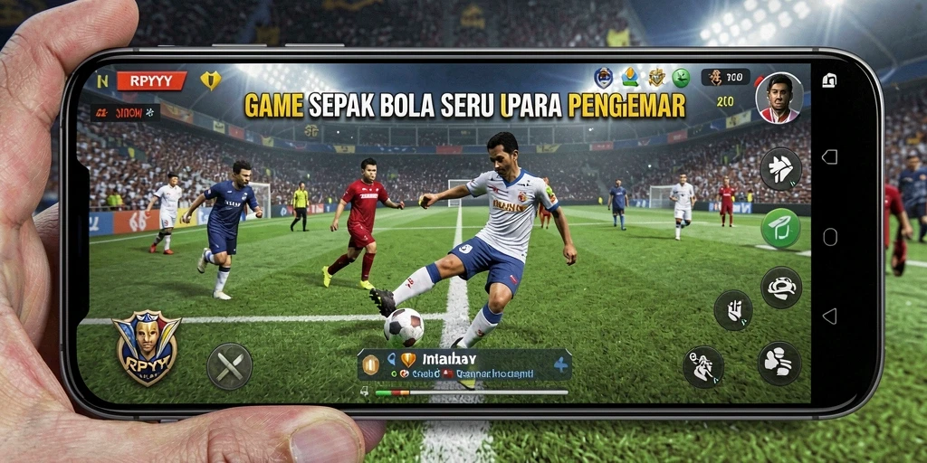 Gameplay sepak bola seru yang ditampilkan dalam RPYYY.