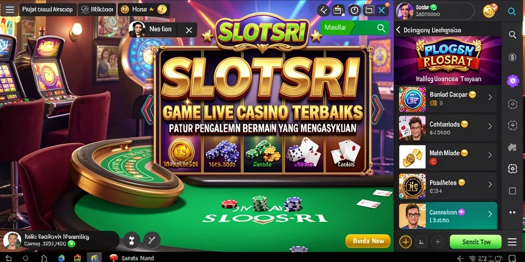 Tampilan menarik dari gameplay Live Casino di SLOTSRI.