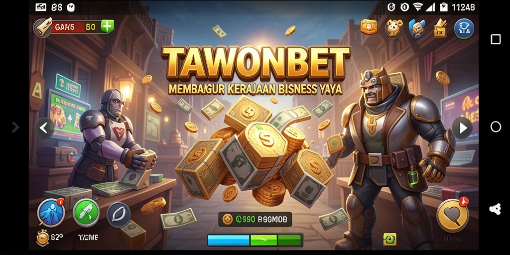 Tampilan gameplay menarik dari TAWONBET dengan elemen Tycoon.