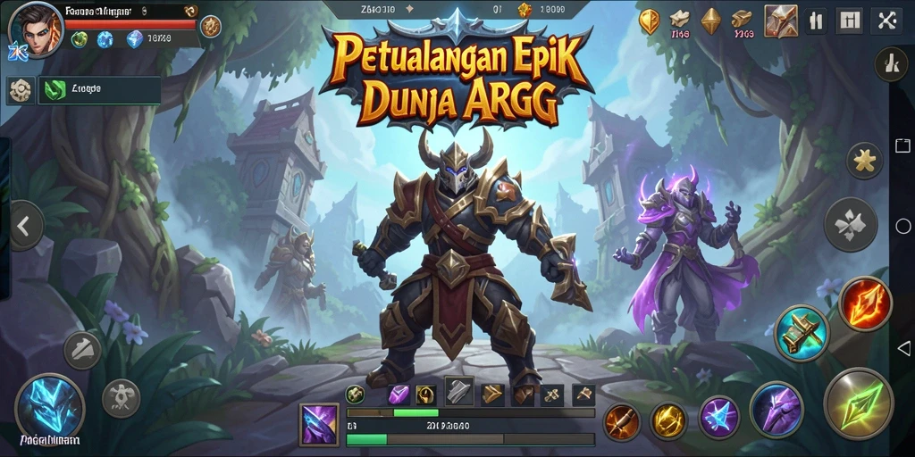 Tampilan gameplay menakjubkan di dunia fantasi ARPG.